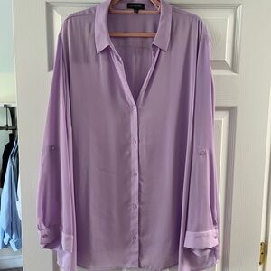 The Limited Lilac Button-Down Blouse
